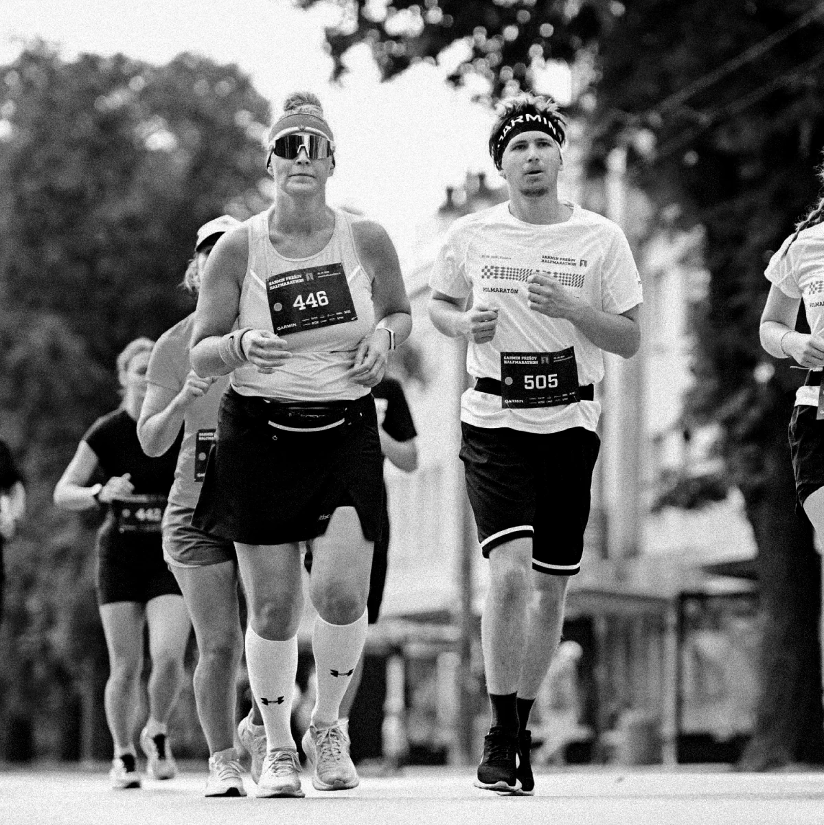 Runners on the course during the Garmin Prešov Halfmarathon 2026