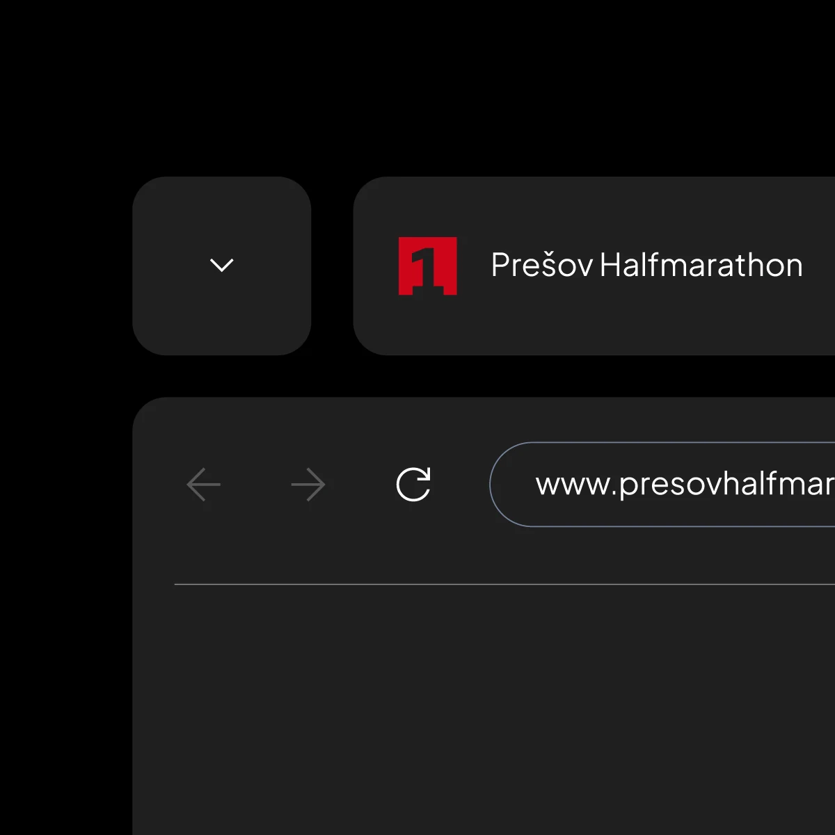 Prešov Halfmarathon logo in the website header